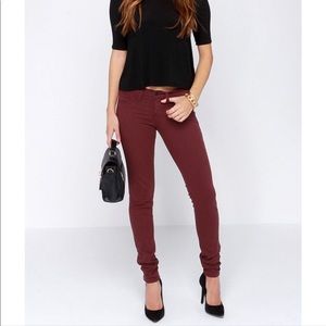 BRAND NEW Flying monkey burgundy skinny jeans